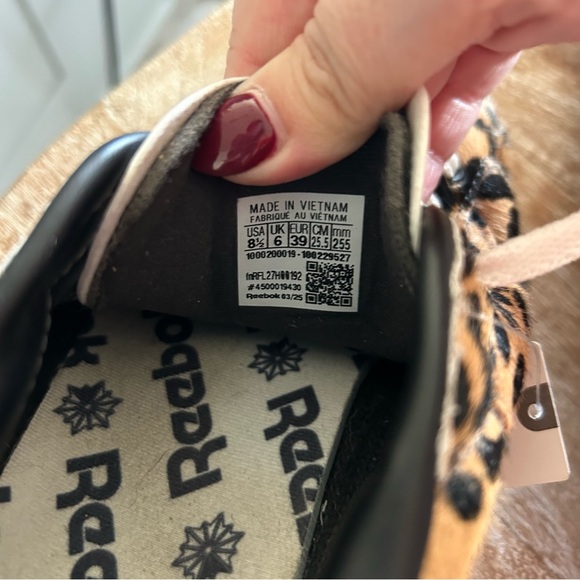 New Anthropologie Reebok Club C Grounds Sneakers Leopard - Picture 5 of 5